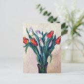 ハッピーイースター。カスタマイズ可能なファインアートはがき シーズンポストカード (スタンド正面)