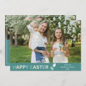 「ハッピーイースター」カスタムフォトグリモダンーンパステル シーズンカード (正面/裏面)
