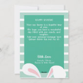 「ハッピーイースター」カスタム写真イースターバニーイヤーズ シーズンカード (裏面)