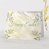 ハッピーイースター カード (黄色い花)