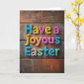 ハッピーイースター カード (黄色い花)