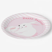 ハッピーイースター!キュートピンクバンニー紙プレート ペーパープレート (アングル)
