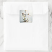 ハッピーイースター・クロス・アンド・リリー封筒用シール スクエアシール (バッグ)