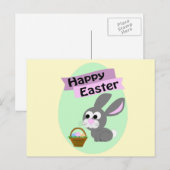 ハッピーイースター!グレイ・バニー シーズンポストカード (正面/裏面)