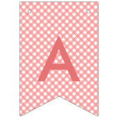 ハッピーイースター – コーラルギンガム&イースターバニー バンティングフラッグ (第3の旗)