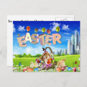 ハッピーイースター シーズンポストカード (正面/裏面)
