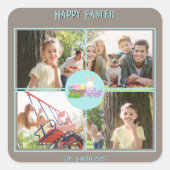 ハッピーイースター スクエアシール (正面)