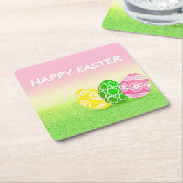 ハッピーイースター スクエアペーパーコースター