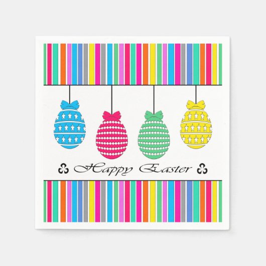 ハッピーイースター スタンダードカクテルナプキン (正面)