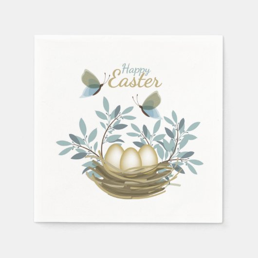ハッピーイースター スタンダードカクテルナプキン (正面)
