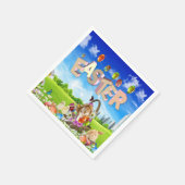 ハッピーイースター スタンダードカクテルナプキン (角)