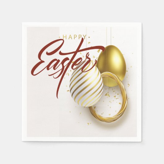 ハッピーイースター スタンダードカクテルナプキン (正面)
