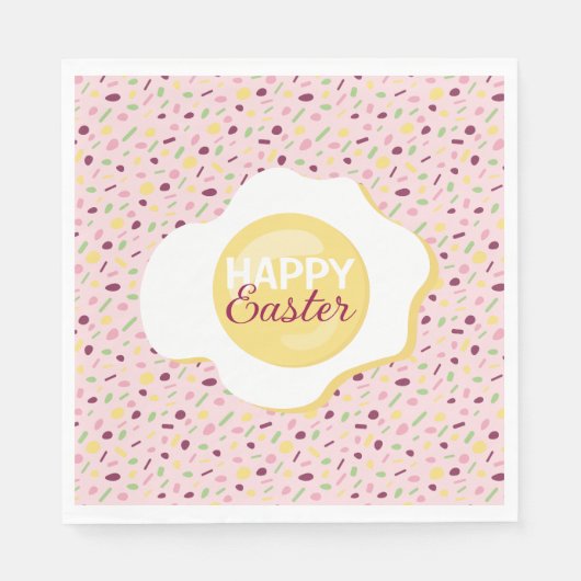 ハッピーイースター。 スタンダードランチョンナプキン (正面)