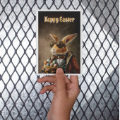 ハッピーイースター、スティームパンク復活祭バニー シーズンカード