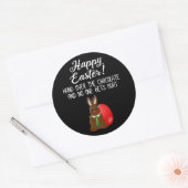 ハッピーイースター!チョコレートを手渡おもしろいす ラウンドシール (封筒)