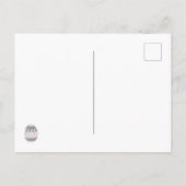 ハッピーイースター!トップハットの可愛いバニー – 黄色 ポストカード (裏面)