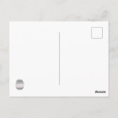 ハッピーイースター!トップハットの可愛いバニー – 黄色 ポストカード (裏面)