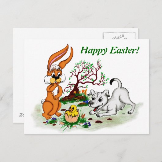 ハッピーイースター!ハセ・キュケン・ウェルペ シーズンポストカード (正面/裏面)