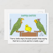 ハッピーイースター!「ハリーは人々が怒~しているからに見える ポストカード (正面/裏面)