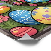 ハッピーイースター – バスケットポスターの卵 ポスター (角)