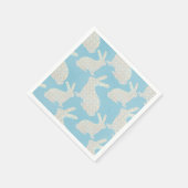 ハッピーイースター – バニーのパターン スタンダードカクテルナプキン (角)