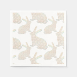 ハッピーイースター – バニーのパターン スタンダードカクテルナプキン