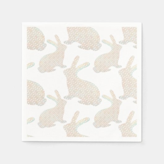 ハッピーイースター – バニーのパターン スタンダードカクテルナプキン (正面)