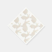 ハッピーイースター – バニーのパターン スタンダードカクテルナプキン (角)