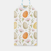 ハッピーイースター,バニーの耳,卵,花 ギフトタグ (裏面)