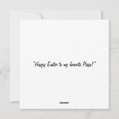 ハッピーイースター – バニーエッグズインパステルカラー シーズンカード (裏面)