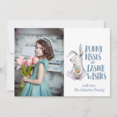 ハッピーイースター・バニー・ウィーズかわいい家族の写真 シーズンカード (正面)