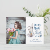 ハッピーイースター・バニー・ウィーズかわいい家族の写真 シーズンカード (スタンド正面)