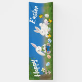 ハッピーイースター |バンニ色彩の鮮やかーとエッグ 横断幕 (縦)