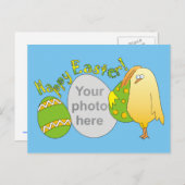 ハッピーイースター! パーソナライズな写真の郵便はがき シーズンポストカード (正面/裏面)