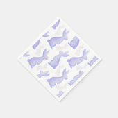 ハッピーイースター – パープルバニーのパターン スタンダードカクテルナプキン (角)