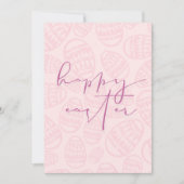 ハッピーイースター | ピンクのイースターエッグ シーズンカード (正面)