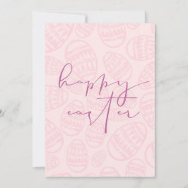 ハッピーイースター | ピンクのイースターエッグ シーズンカード