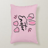 ハッピーイースター（ピンク） アクセントクッション (正面(垂直))