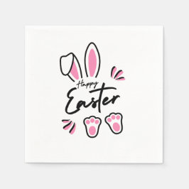 ハッピーイースター（ピンク） スタンダードカクテルナプキン