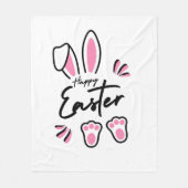 ハッピーイースター（ピンク） フリースブランケット (正面)