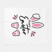 ハッピーイースター（ピンク） フリースブランケット (正面(横))