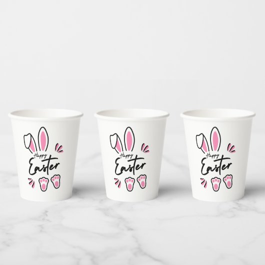 ハッピーイースター（ピンク） 紙コップ (複数)