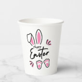 ハッピーイースター（ピンク） 紙コップ (正面)