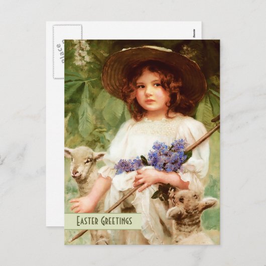 ハッピーイースター。ファインアートはがき シーズンポストカード (正面/裏面)