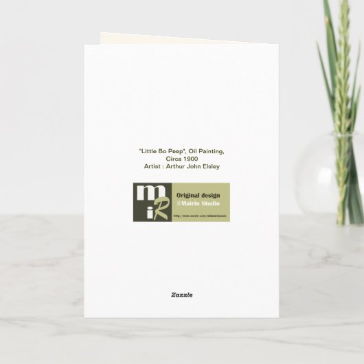 ハッピーイースター。ファインアートイースターカード シーズンカード (裏面)