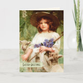 ハッピーイースター。ファインアートイースターカード シーズンカード (正面)