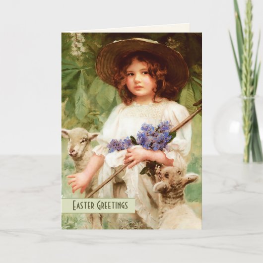 ハッピーイースター。ファインアートイースターカード シーズンカード (正面)