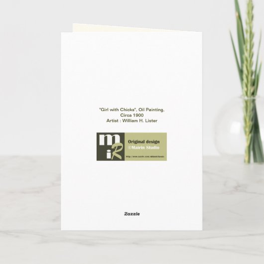 ハッピーイースター。ファインアートカード シーズンカード (裏面)