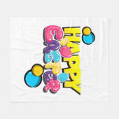 ハッピーイースター フリースブランケット (正面(横))