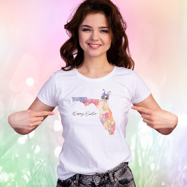ハッピーイースター フロリダステート パステルイースターエッグとウサギ Tシャツ